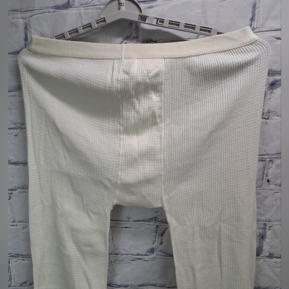 NWT Vintage 80s 90s Men's Waffle Knit Long John's Made in Canada Large 34-37" - Picture 11 of 12